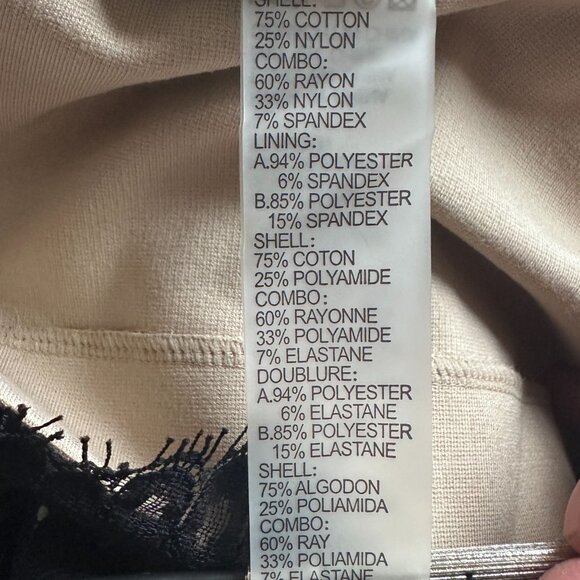 Nue By Shani Black & Nude Lace Cocktail Dress w/ Built-in Shapewear Size 4 NWT - Picture 8 of 12